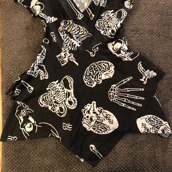 Edgy goth skeleton/bone dress - Picture 3 of 3